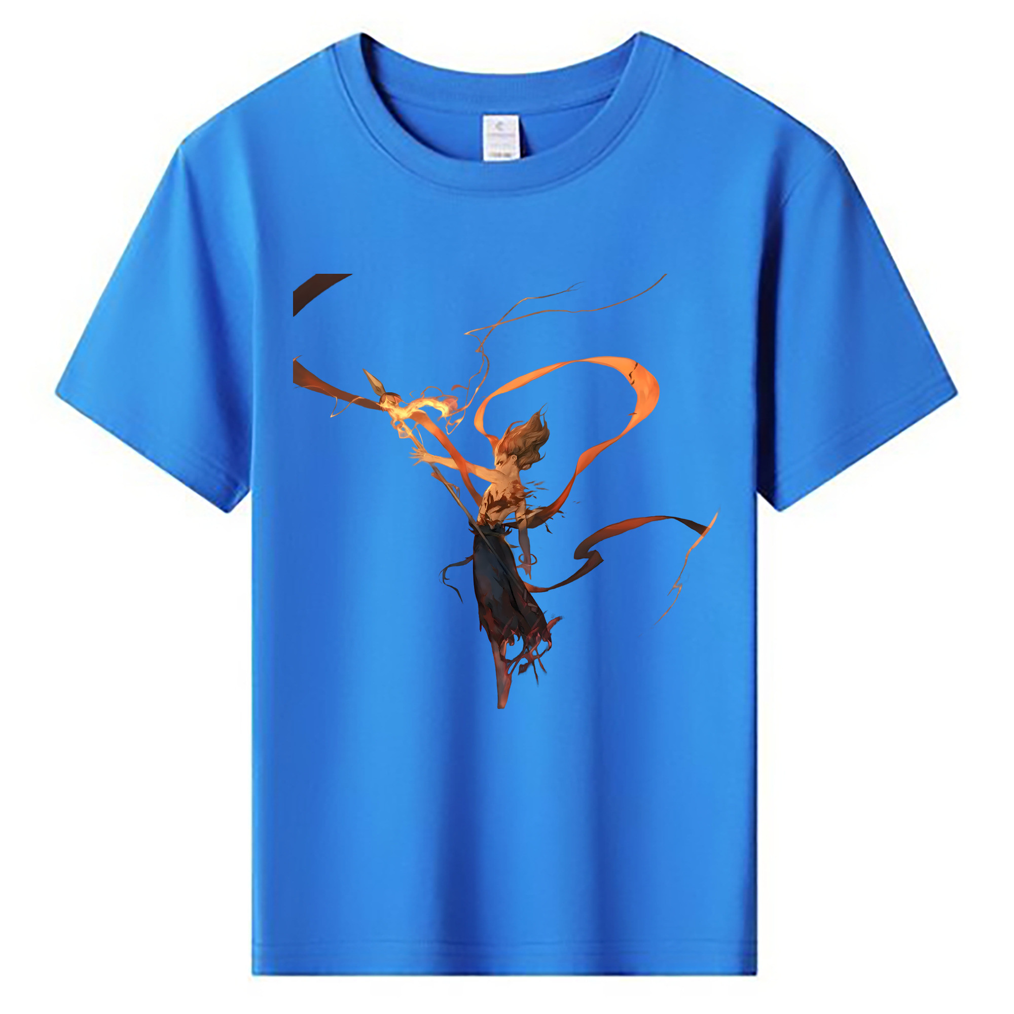 （画像用） Ne Zha 2 ナタ 魔童の大暴れ 綿100％キッズTシャツ（フロントプリント）